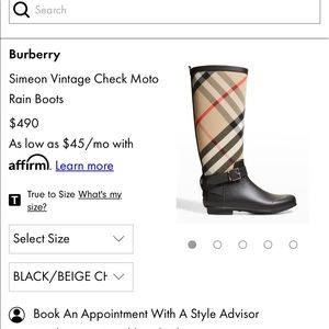 Burberry rain boots
